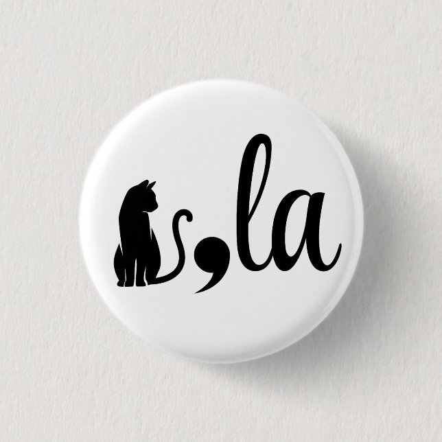 Komma La Kamala Harris - Katzenmutter für Kamala  Button (Vorderseite)