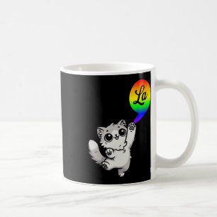 Komma-la mit Niedlichem Cat Kamala-Regenbogen-Desi Kaffeetasse