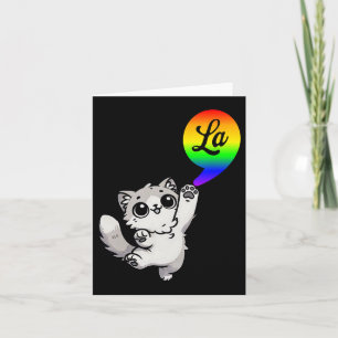 Komma-la mit Niedlichem Cat Kamala-Regenbogen-Desi Karte