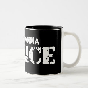 Komma-Polizei-Tasse Zweifarbige Tasse