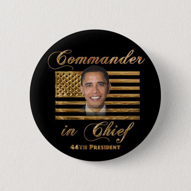 Kommandant - herein - Leiter, Barack Obama Button (Vorderseite)