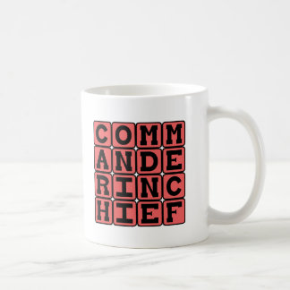 Kommandant - herein - Leiter, Präsident Kaffeetasse