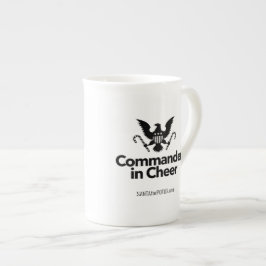 "Kommandant im Beifall" Knochen-China-Tasse Prozellantasse