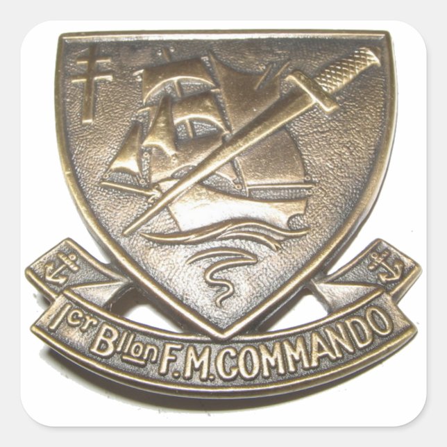 Kommando Kieffer - Abzeichen 1er BFMC Quadratischer Aufkleber (Vorderseite)