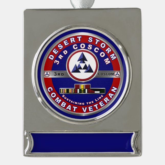 Kommandowüste Storm Veteran Banner-Ornament Silber (Vorderseite)