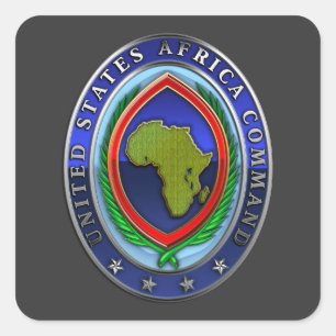 Kommandozentrale der Vereinten Staaten für Afrika Quadratischer Aufkleber
