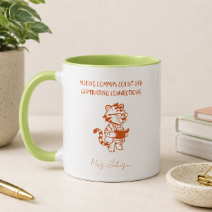 Kommas zählen fesselnde Verbindungen Grammatik Tasse
