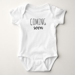 kommen bald lustige Babyparty Baby Strampler