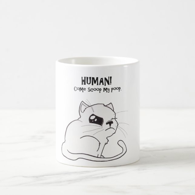 Kommen die meine Schaufel kacken Kaffeetasse (Mittel)