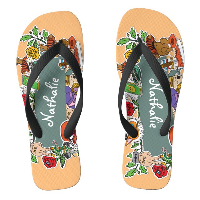 Kommen Sie auf die sommerlich unanständigen Aufkle Flip Flops (Fußbett)