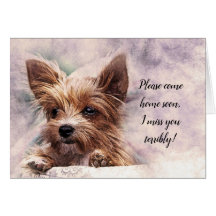 Kommen Sie bitte Zuhause bald ich Miss Sie schreck