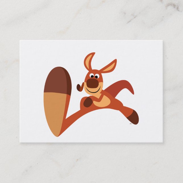 "Kommen Sie!" Cartoon Kangaroo ACEO/Business Card Visitenkarte (Vorderseite)