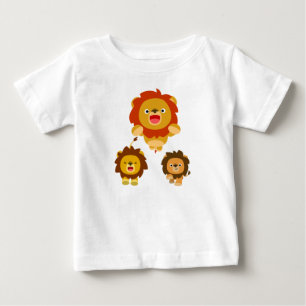 "Kommen Sie!" Drei Niedliche Cartoon Lions Baby T T-shirt