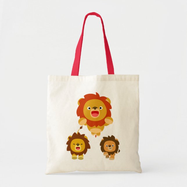 "Kommen Sie!" Drei Niedliche Cartoon Lions Bag Tragetasche (Vorne)