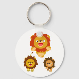 "Kommen Sie!" Drei Niedliche Cartoon Lions Schlüss Schlüsselanhänger