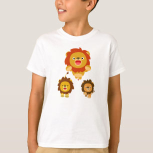 "Kommen Sie!" Drei Niedliche Cartoon Löwen Kinder  T-Shirt
