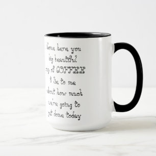 Kommen Sie her mit einer großen schönen Tasse KAFF
