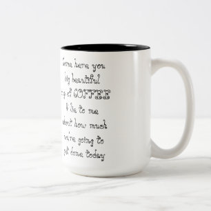 Kommen Sie her mit einer großen schönen Tasse KAFF