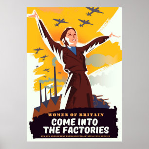 Kommen Sie in die Fabriken Poster