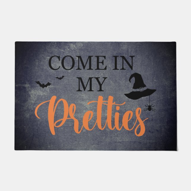 Kommen Sie in meine Kostbarkeiten Spooky Halloween Fußmatte (Vorderseite)
