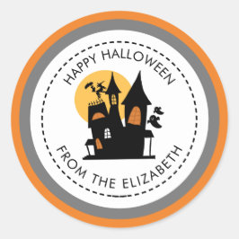 Kommen Sie ins Halloween Runder Aufkleber