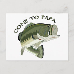 Kommen Sie nach Papa Postkarte