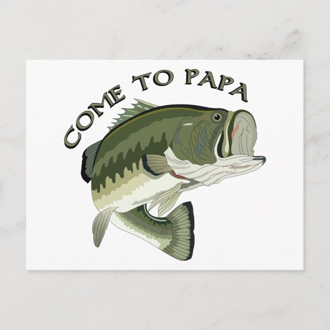Kommen Sie nach Papa Postkarte (Vorderseite)