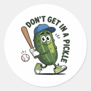 Kommen Sie nicht in einen pickle lustigen Bysebyll Runder Aufkleber