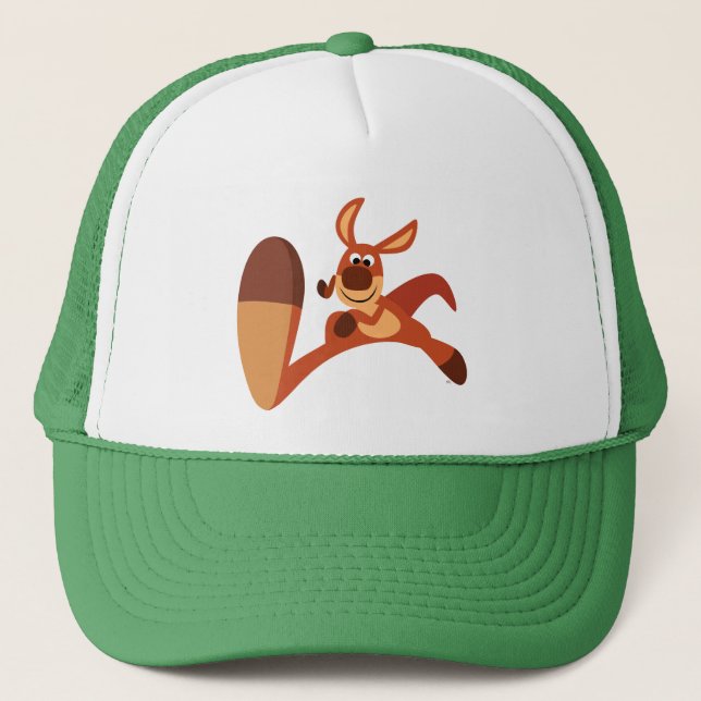 "Kommen Sie!" Niedlicher Cartoon Kangaroo Hat Truckerkappe (Vorderseite)