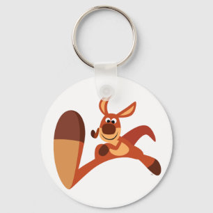 "Kommen Sie!" Niedlicher Cartoon Kangaroo Schlüsse Schlüsselanhänger