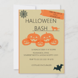 Kommen Sie zu einem Spooktacular Halloween Bash!" Einladung