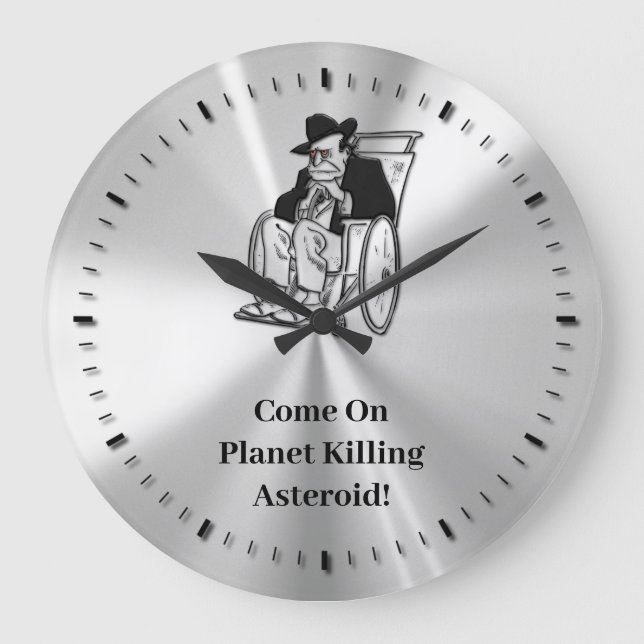 Kommen Sie zu einer asteroiden Ruhestätte Große Wanduhr (Vorderseite)
