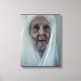 Kommen Sie zu granny spooky Halloween Poster Leinwanddruck