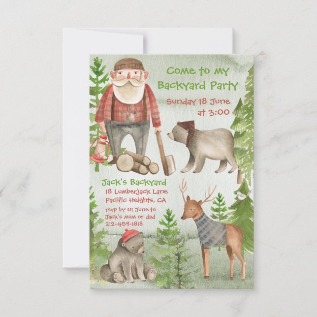 Kommen Sie zu meinem Lumberjack Woodland Backyard  (Vorderseite)