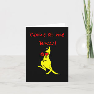 Kommen Sie zu mir Bro Kangaroo Boxgeschenk Karte
