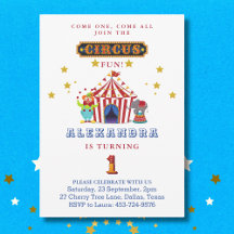 Kommen Sie zum 1. Geburtstag zum Big Top Circus