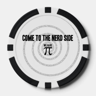 Kommen Sie zum Nerd für Pi Typografy Style Pokerchips
