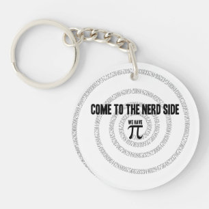 Kommen Sie zum Nerd für Pi Typografy Style Schlüsselanhänger