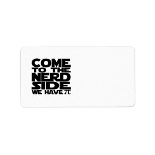 Kommen Sie zum Nerd und wir haben Pi Adressaufkleber