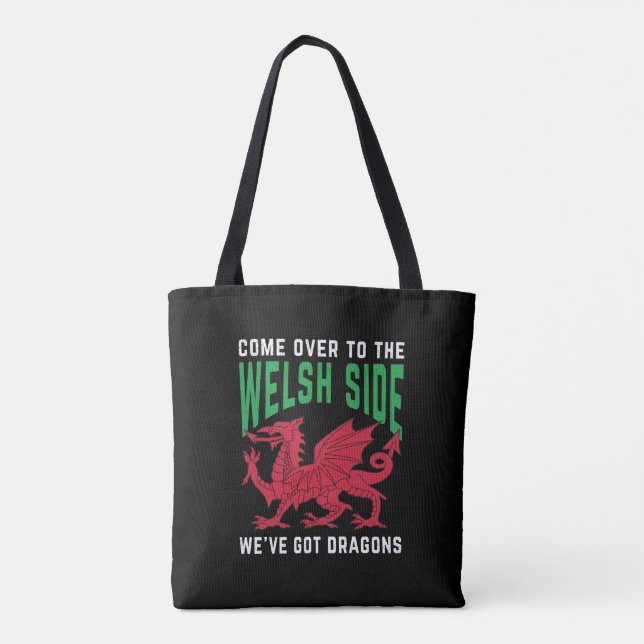 Kommen Sie zur walisischen Seite, wo wir Drachen G Tasche (Rückseite)