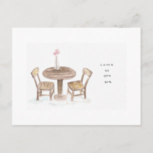 kommen, wie Sie Postkarte