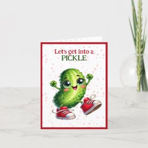 Kommen wir zu einem Pickle-Valentinstag Feiertagskarte