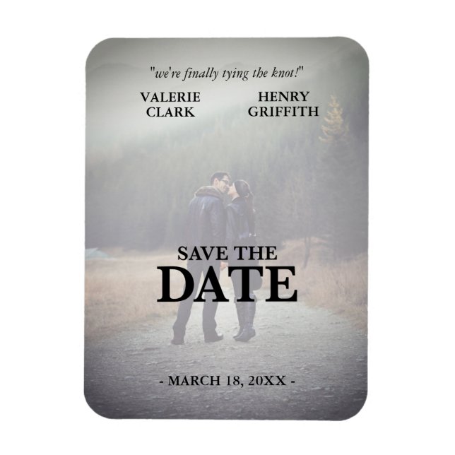 Kommendes Film-Foto Save the Date Magnet (Vertikal)