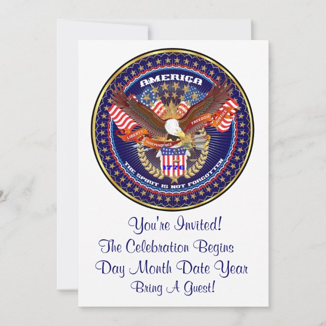 Kommentare von Patrioten oder Veteran View Artist Einladung (Vorderseite)