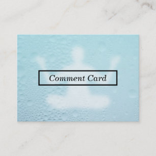Kommentarkarte aus gedämpftem Glas Visitenkarte