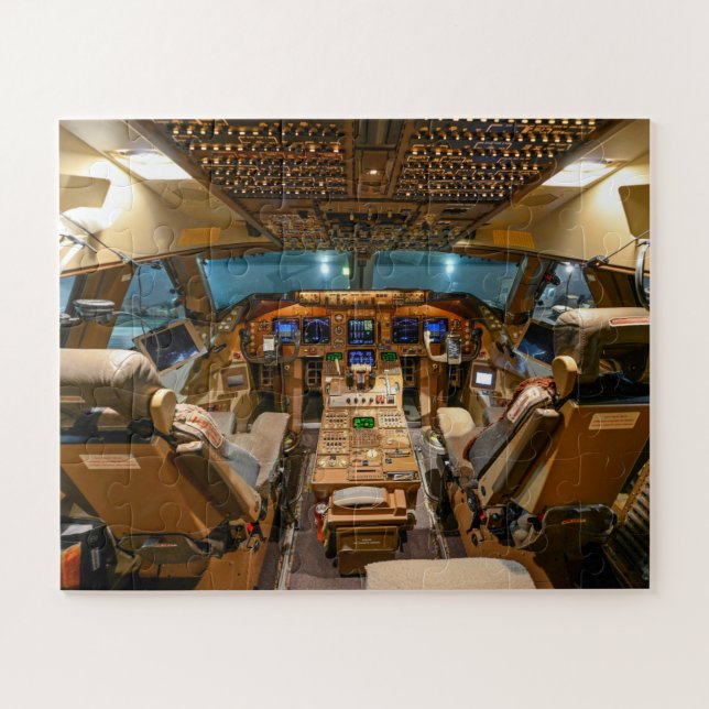 Kommerziell Jet Cockpit Jigsaw Puzzle (Horizontal)