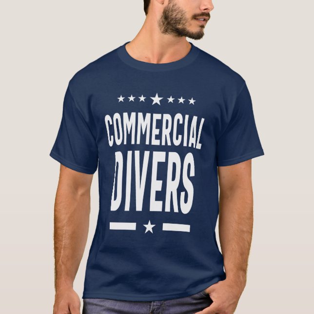 Kommerzielle Divers Job Title Gift T-Shirt (Vorderseite)