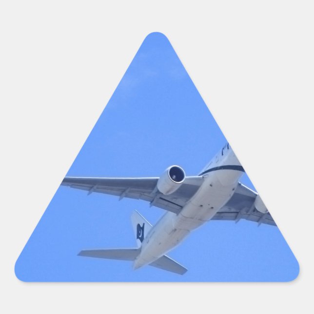 Kommerzieller Airliner Dreieckiger Aufkleber (Vorderseite)