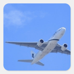 Kommerzieller Airliner Quadratischer Aufkleber