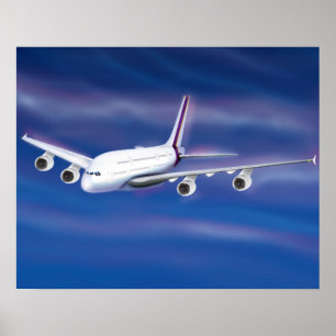 Kommerzielles Doppeldeckerflugzeug Poster